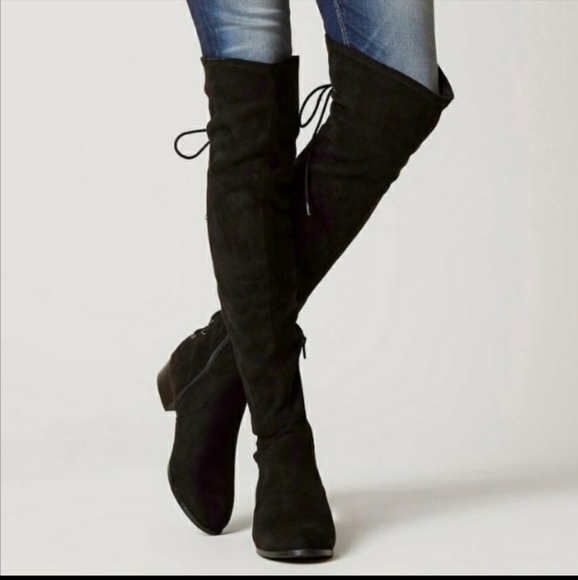 Call It Spring Shoes - Call It Spring Over The Knee Black Boots Size 10